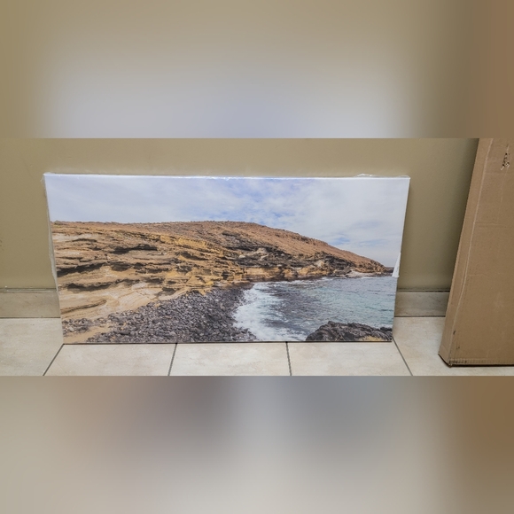 Peninsula Going Beyond The Horizon Contemporary Art Canvas, 40"x 20" - Picture 5 of 5
